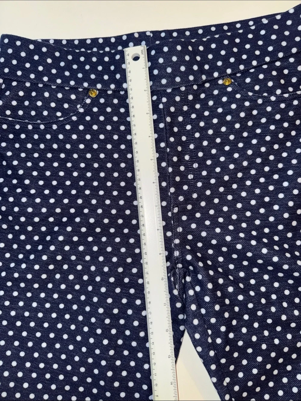 Michael Kors Navy Blue Polka Dot Jeggings
